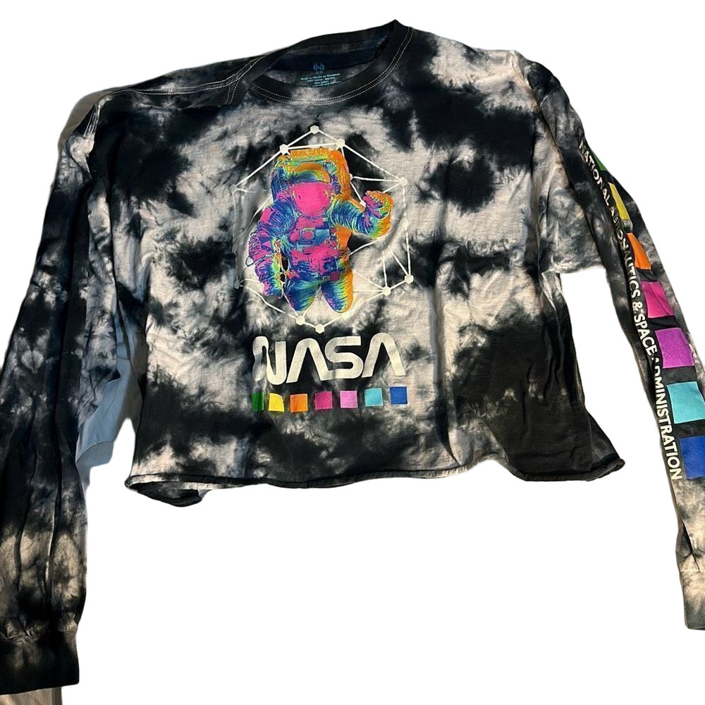 NASA tie dye short long sleeve shirt 3X